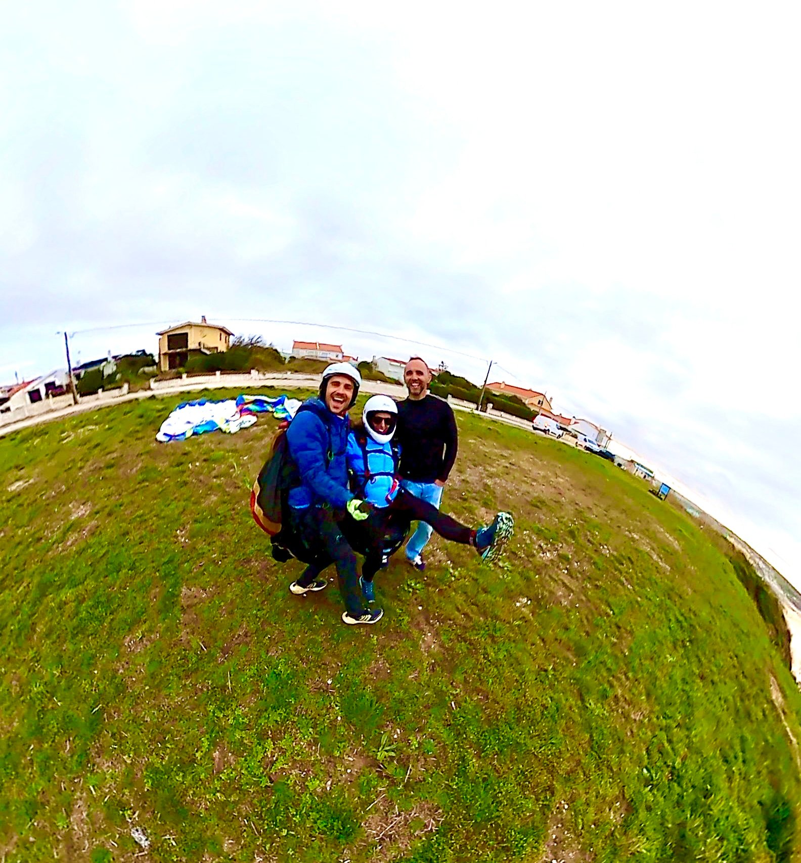 Paragliding over Madeira coastline