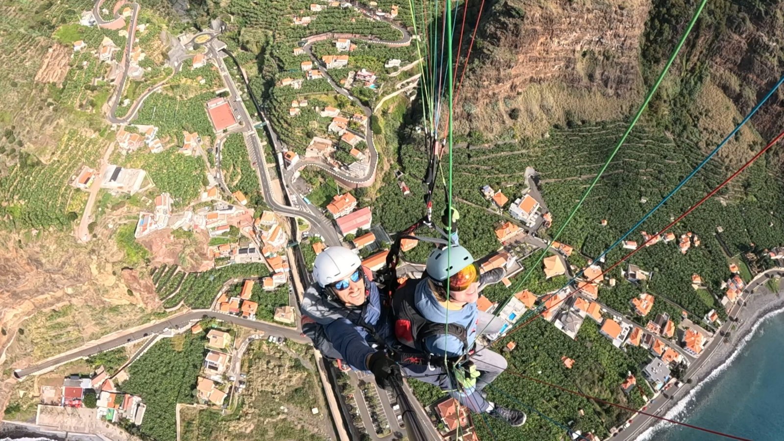 Paragliding view above Madeira